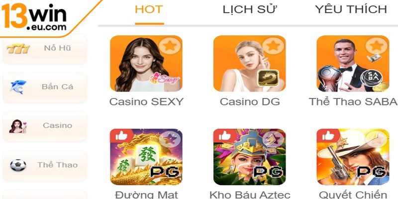 Kho game đa dạng hàng nghìn tựa thuộc các thể loại khác nhau