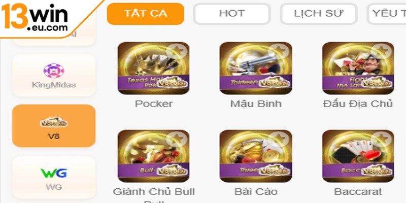 Vì sao game bài phổ biến tại 13win eu được yêu thích